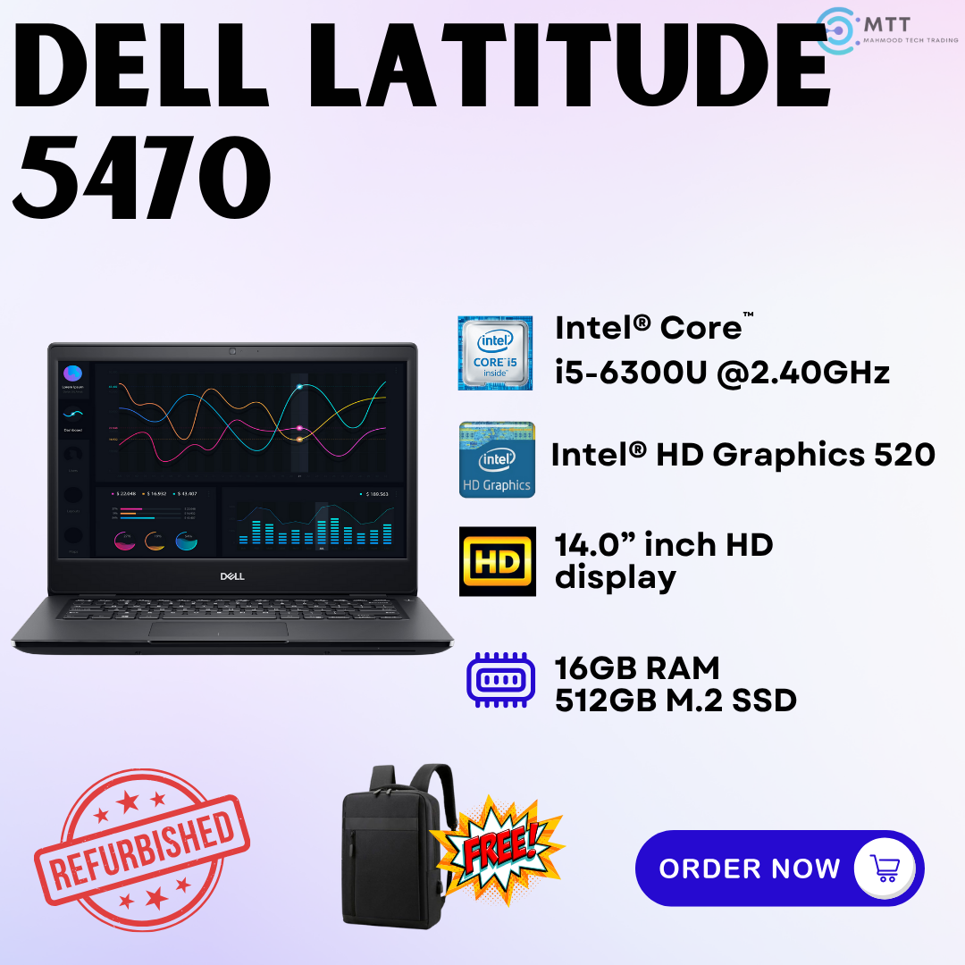 [Refurbished] Dell Latitude E5470, E5450 16GB RAM 512GB SSD Laptop For Student