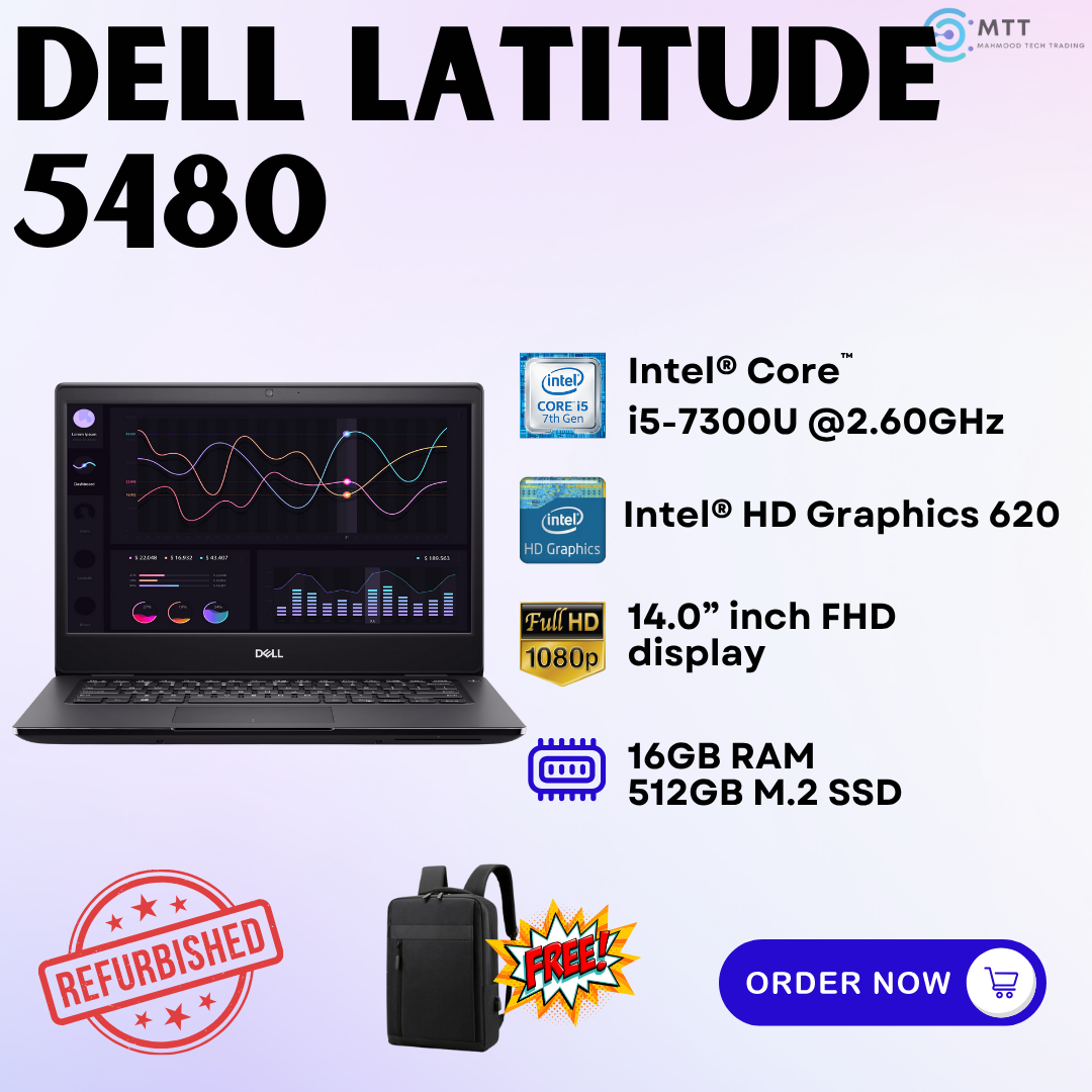 [Refurbished] Dell Latitude 5490, 5480, 5470 Intel Core i5 6th & 7th Gen 16GB RAM 512GB M.2 NVMe Laptop