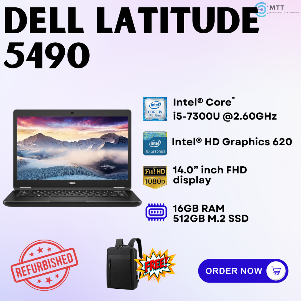 [Refurbished] Dell Latitude 5490, 5480, 5470 Intel Core i5 6th & 7th Gen 16GB RAM 512GB M.2 NVMe Laptop