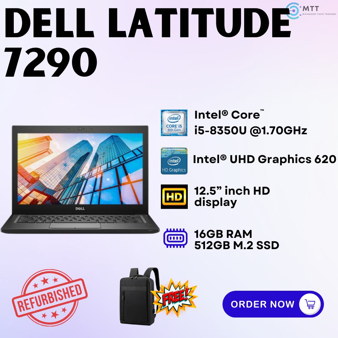 [Refurbished] Dell Latitude 7280, 7290 Intel Core i7 6th Gen 16GB RAM 512GB M.2 NMVe SSD Laptop
