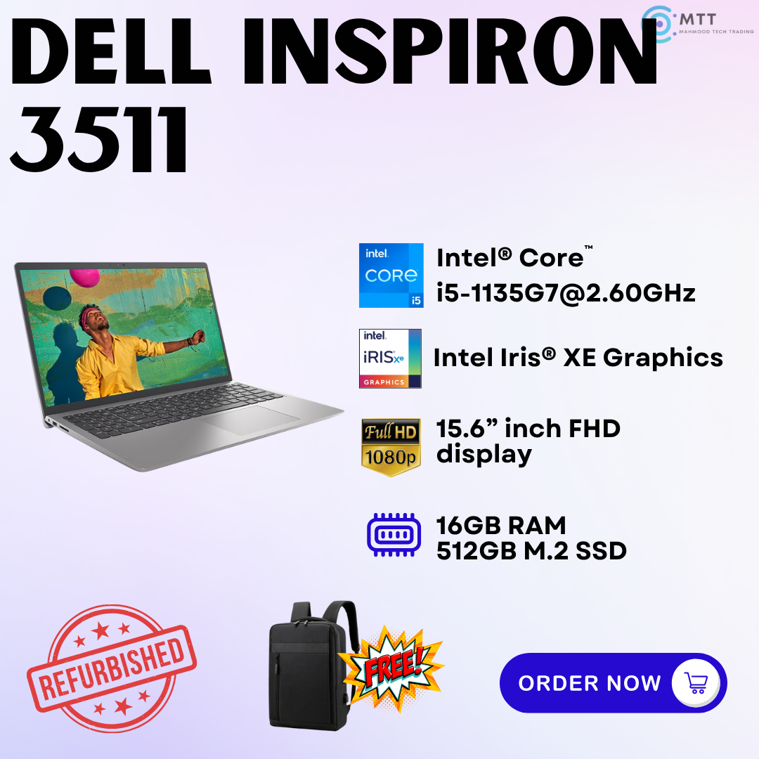 [Refurbished] Dell Inspiron 3558, 3468, 3511, 3576, 3515, 3593 Touchscreen 16GB DDR4 RAM 512GB M.2 NVMe SSD