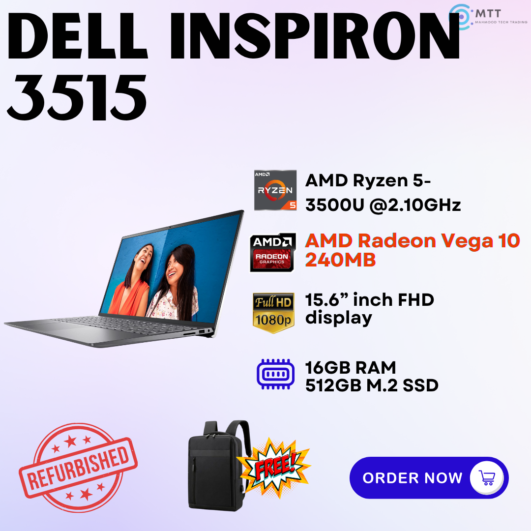 [Refurbished] Dell Inspiron 3558, 3468, 3511, 3576, 3515, 3593 Touchscreen 16GB DDR4 RAM 512GB M.2 NVMe SSD