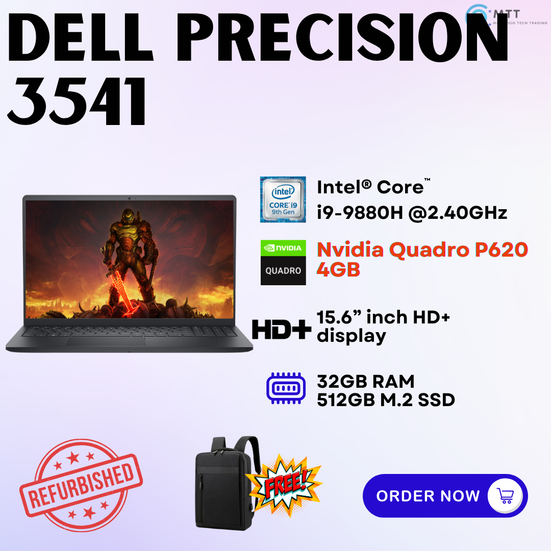 [Refurbished] Dell Precision 3511, 3541 Nvidia Quadro P620 4GB DDR5 Gaming Laptop