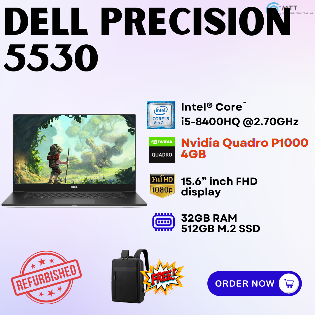[Refurbished] Dell Precision 5530, 5520, 5550 Nvidia Quadro 4GB DDR5 Gaming Laptop