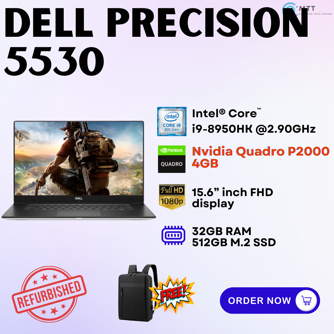 [Refurbished] Dell Precision 5530, 5520, 5550 Nvidia Quadro 4GB DDR5 Gaming Laptop