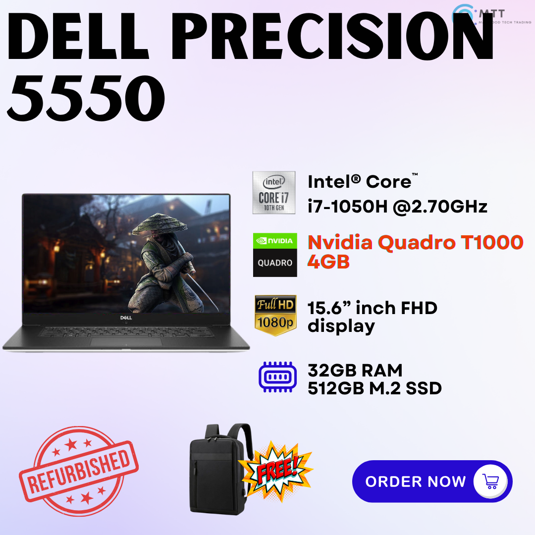 [Refurbished] Dell Precision 5530, 5520, 5550 Nvidia Quadro 4GB DDR5 Gaming Laptop