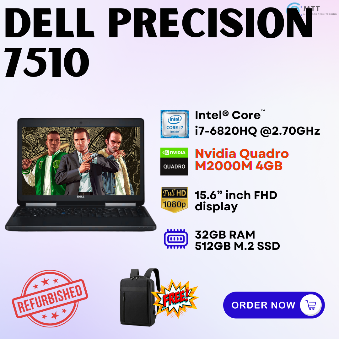[Refurbished] Dell Precision 7530, 7510 Nvidia Quadro 4GB DDR5 Gaming Laptop