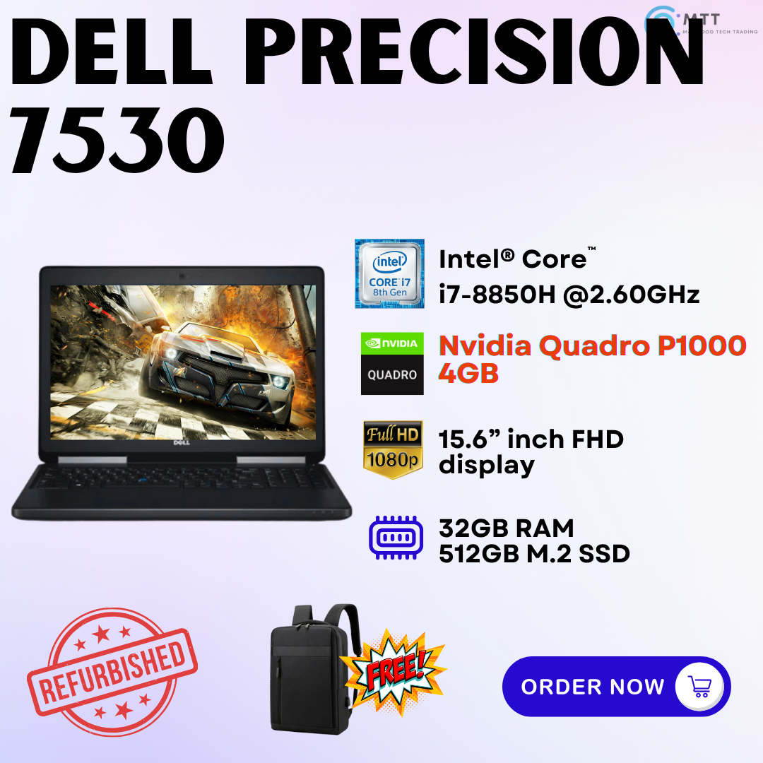 [Refurbished] Dell Precision 7530, 7510 Nvidia Quadro 4GB DDR5 Gaming Laptop