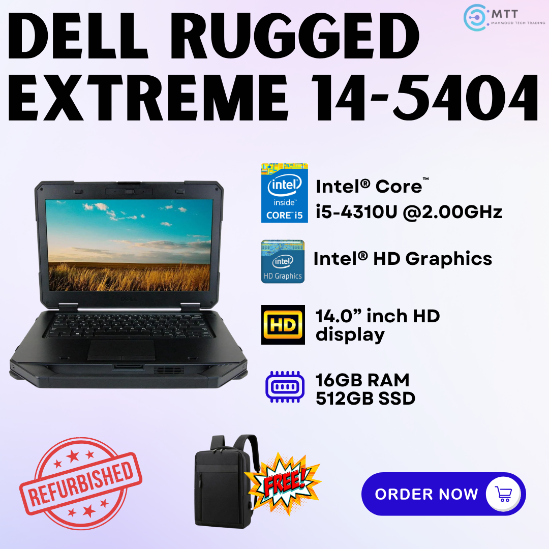 [Refurbished] Dell Latitude Rugged Extreme  14-5414, 14-5404, 12-7204 16GB RAM 512GB SSD Outdoor Robust Laptop