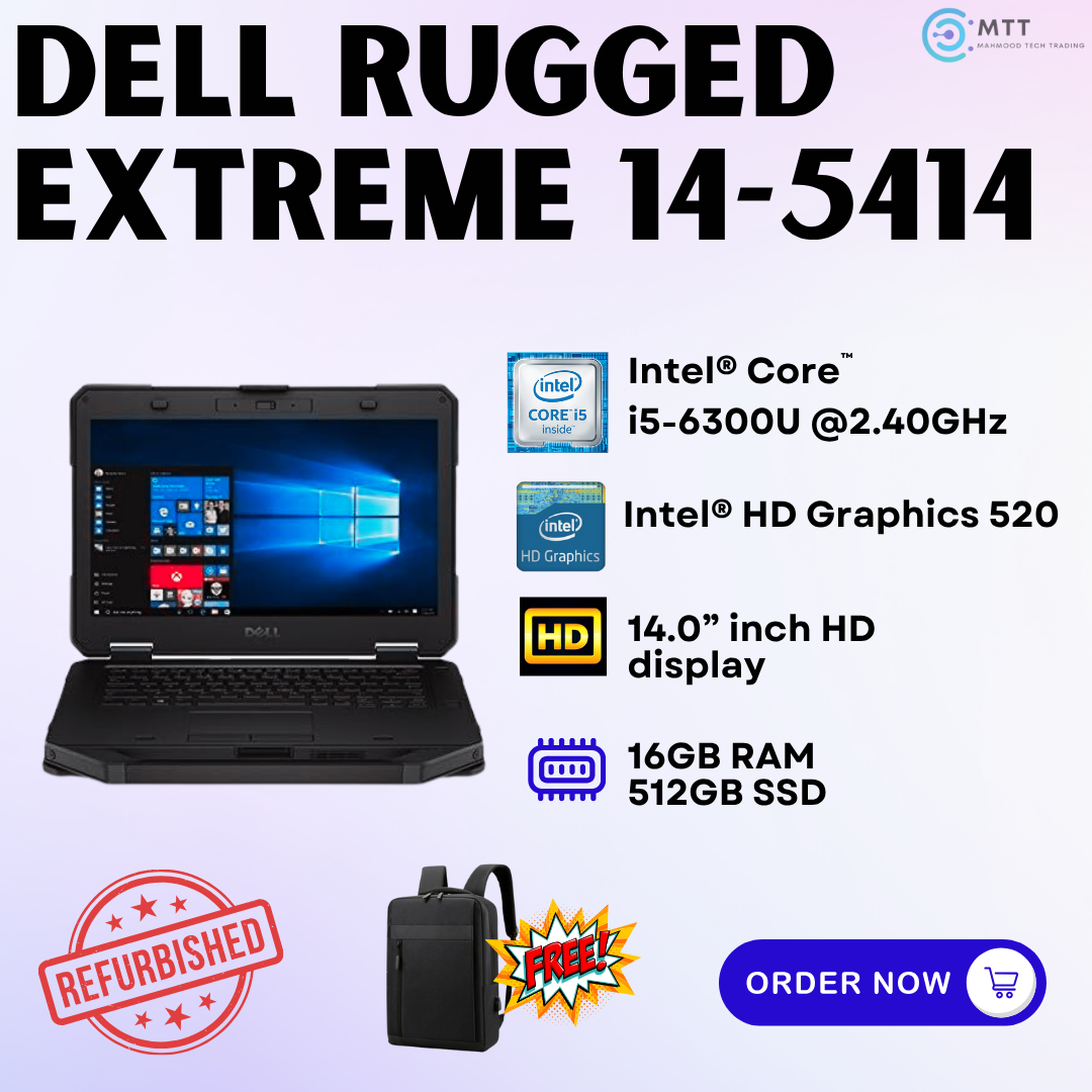 [Refurbished] Dell Latitude Rugged Extreme  14-5414, 14-5404, 12-7204 16GB RAM 512GB SSD Outdoor Robust Laptop
