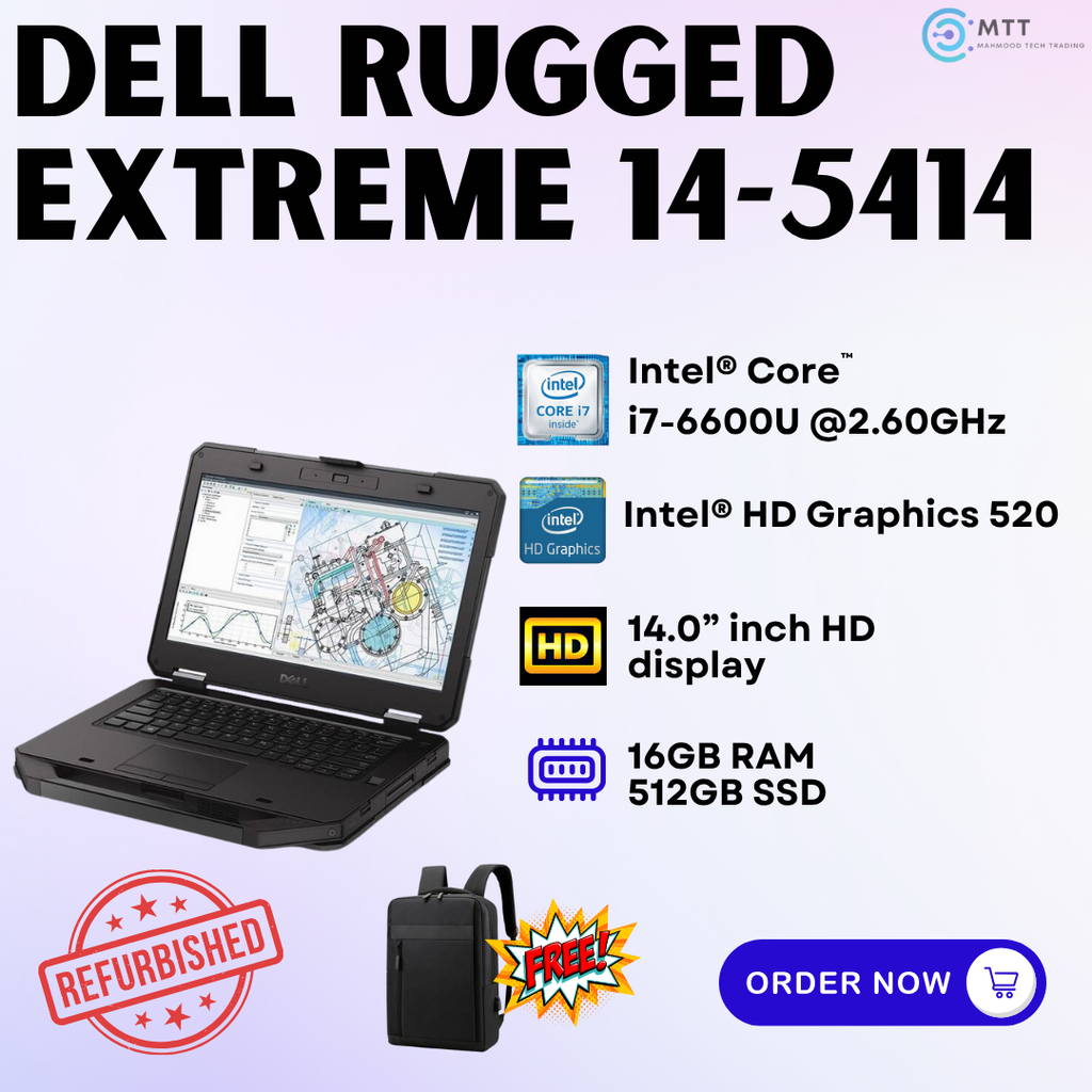 [Refurbished] Dell Latitude Rugged Extreme  14-5414, 14-5404, 12-7204 16GB RAM 512GB SSD Outdoor Robust Laptop