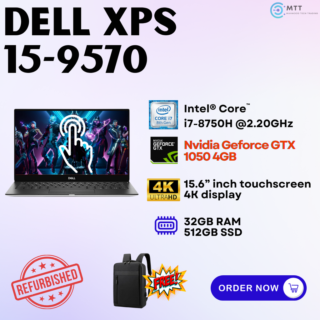 [Refurbished] Dell XPS 13-9360 i7 7th Touchscreen, 15-9560 i7 8th Nvidia 16GB DDR4 RAM 512GB M.2 SSD