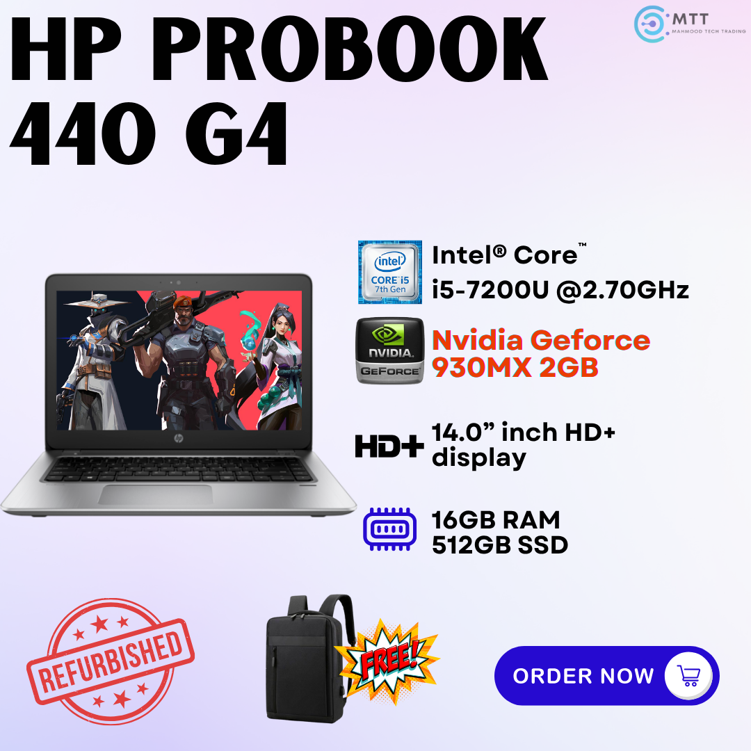 [Refurbished] HP Probook 440 G4/G5/G6, 430 G5 Intel Core i5 Nvidia GeForce 930MX 16GB DDR4 RAM 512 M.2 NVMe SSD Gaming Laptop