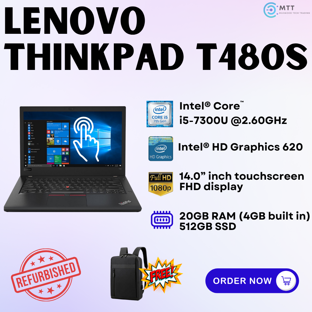[Refurbished] Lenovo Thinkpad T470s, T480s, L430 Intel Core i5 16GB RAM 512GB SSD Laptop