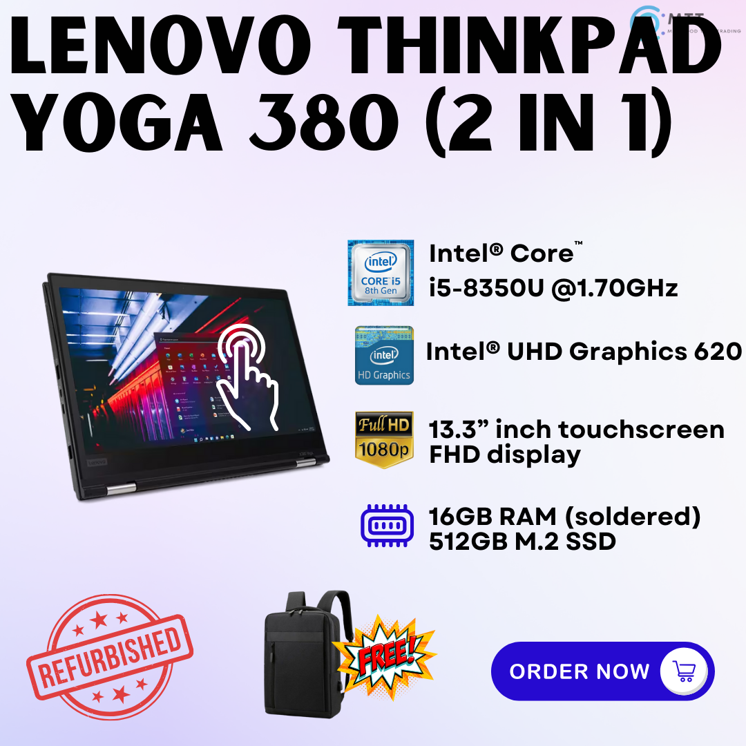 [Refurbished] Lenovo Thinkpad Yoga 370, 260, 380 16GB RAM 512GB SSD Flip 360° Laptop